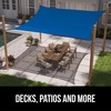 image:imageGORILLA GRIP Heavy Duty Sun Shade Sail for Outdoor Patio 12x12 FT GrayBlue