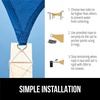 image:imageGORILLA GRIP Heavy Duty Sun Shade Sail for Outdoor Patio 12x12 FT GrayBlue