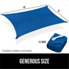 image:imageGORILLA GRIP Heavy Duty Sun Shade Sail for Outdoor Patio 12x12 FT GrayBlue