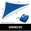 image:imageGORILLA GRIP Heavy Duty Sun Shade Sail for Outdoor Patio 12x12 FT GrayBlue