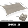 image:imageGORILLA GRIP Heavy Duty Sun Shade Sail for Outdoor Patio 12x12 FT GrayGraphite