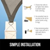 image:imageGORILLA GRIP Heavy Duty Sun Shade Sail for Outdoor Patio 12x12 FT GrayGraphite