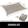 image:imageGORILLA GRIP Heavy Duty Sun Shade Sail for Outdoor Patio 12x12 FT GrayGraphite