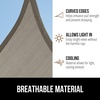 image:imageGORILLA GRIP Heavy Duty Sun Shade Sail for Outdoor Patio 12x12 FT GrayGraphite