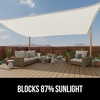 image:imageGORILLA GRIP Heavy Duty Sun Shade Sail for Outdoor Patio 12x12 FT GrayIvory