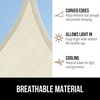 image:imageGORILLA GRIP Heavy Duty Sun Shade Sail for Outdoor Patio 12x12 FT GrayIvory