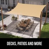 image:imageGORILLA GRIP Heavy Duty Sun Shade Sail for Outdoor Patio 12x12 FT GraySand