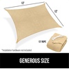 image:imageGORILLA GRIP Heavy Duty Sun Shade Sail for Outdoor Patio 12x12 FT GraySand