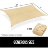 image:imageGORILLA GRIP Heavy Duty Sun Shade Sail for Outdoor Patio 12x12 FT GraySand