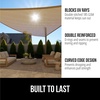 image:imageGORILLA GRIP Heavy Duty Sun Shade Sail for Outdoor Patio 12x12 FT GraySand
