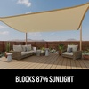 image:imageGORILLA GRIP Heavy Duty Sun Shade Sail for Outdoor Patio 12x12 FT GraySand