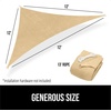 image:imageGORILLA GRIP Heavy Duty Sun Shade Sail for Outdoor Patio 12x12 FT GraySand