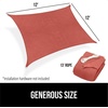 image:imageGORILLA GRIP Heavy Duty Sun Shade Sail for Outdoor Patio 12x12 FT GrayTerra