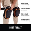 image:imageGORILLA GRIP Knee Pads for Work Gel Cushion Soft Foam for Men BlackOrange