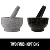 image:imageGORILLA GRIP Natural Granite Stone Lab Mortar and Pestle Set 15 Cup GrayPolished Black