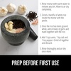 image:imageGORILLA GRIP Natural Granite Stone Lab Mortar and Pestle Set 15 Cup GrayPolished Black