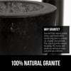 image:imageGORILLA GRIP Natural Granite Stone Lab Mortar and Pestle Set 15 Cup GrayPolished Black