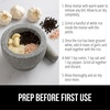 image:imageGORILLA GRIP Natural Granite Stone Lab Mortar and Pestle Set 15 Cup GrayUnpolished Gray