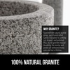 image:imageGORILLA GRIP Natural Granite Stone Lab Mortar and Pestle Set 15 Cup GrayUnpolished Gray