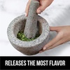 image:imageGORILLA GRIP Natural Granite Stone Lab Mortar and Pestle Set 15 Cup GrayUnpolished Gray