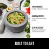 image:imageGORILLA GRIP Natural Granite Stone Lab Mortar and Pestle Set 15 Cup GrayUnpolished Gray
