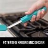 image:imageGORILLA GRIP Patented Nonstick Spatula for Frying Pan 116 inch BlackTurquoise