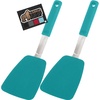 image:imageGORILLA GRIP Patented Nonstick Spatula for Frying Pan 116 inch BlackTurquoise