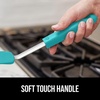 image:imageGORILLA GRIP Patented Nonstick Spatula for Frying Pan 116 inch BlackTurquoise