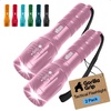 image:imageGORILLA GRIP Powerful LED Tactical Flashlight TurquoisePink