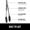 image:imageGORILLA GRIP Stainless Steel Kitchen Tongs for Cooking 2 PK BlackBlack