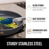 image:imageGORILLA GRIP Stainless Steel Kitchen Tongs for Cooking 2 PK BlackBlue