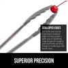image:imageGORILLA GRIP Stainless Steel Kitchen Tongs for Cooking 2 PK BlackGray