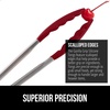 image:imageGORILLA GRIP Stainless Steel Kitchen Tongs for Cooking 2 PK BlackRed