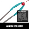 image:imageGORILLA GRIP Stainless Steel Kitchen Tongs for Cooking 2 PK BlackTurquoise