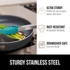 image:imageGORILLA GRIP Stainless Steel Kitchen Tongs for Cooking 2 PK BlackTurquoise