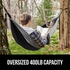 image:imageGORILLA GRIP Travel Camping Hammock Durable Tree Straps Single BlueBlackGrey