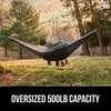 image:imageGORILLA GRIP Travel Camping Hammock Durable Tree Straps Single BlueBlackGrey