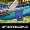 image:imageGORILLA GRIP Travel Camping Hammock Durable Tree Straps Single BlueDark BlueLight Blue
