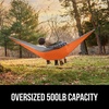 image:imageGORILLA GRIP Travel Camping Hammock Durable Tree Straps Single BlueOrangeGrey