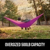 image:imageGORILLA GRIP Travel Camping Hammock Durable Tree Straps Single BluePurplePink