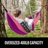 image:imageGORILLA GRIP Travel Camping Hammock Durable Tree Straps Single BluePurplePink