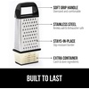 image:imageGORILLA GRIP XL 4Sided Stainless Steel BPAFree Cheese Grater BlackBlack