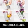 image:imageGORILLA GRIP XL 4Sided Stainless Steel BPAFree Cheese Grater BlackPink