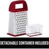 image:imageGORILLA GRIP XL 4Sided Stainless Steel BPAFree Cheese Grater BlackRed