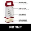 image:imageGORILLA GRIP XL 4Sided Stainless Steel BPAFree Cheese Grater BlackRed