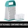 image:imageGORILLA GRIP XL 4Sided Stainless Steel BPAFree Cheese Grater BlackTurquoise