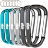 image:imageGORILLA GRIP Carabiner Clip 3 D Ring Heavy Duty Aluminum Key Holder Clips Hold 170lbs Rust ScratchResistant Camping Essentials Hiking Gear Tactical Backpacking KeychainsBlackSilverTurquoise