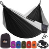 image:imageGORILLA GRIP Travel Camping Hammock Durable Tree Straps Single BlueBlackGrey
