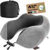 image:imageGORILLA GRIP Travel Neck Pillow for Airplanes Travel Essentials BlackGray