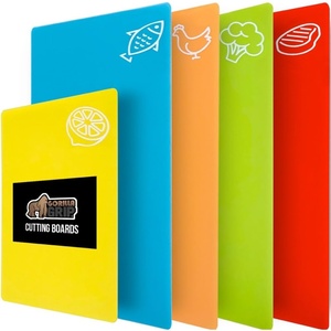 image:imageGORILLA GRIP BPAFree Flexible Cutting Board Set of 4 MulticolorPack of 5
